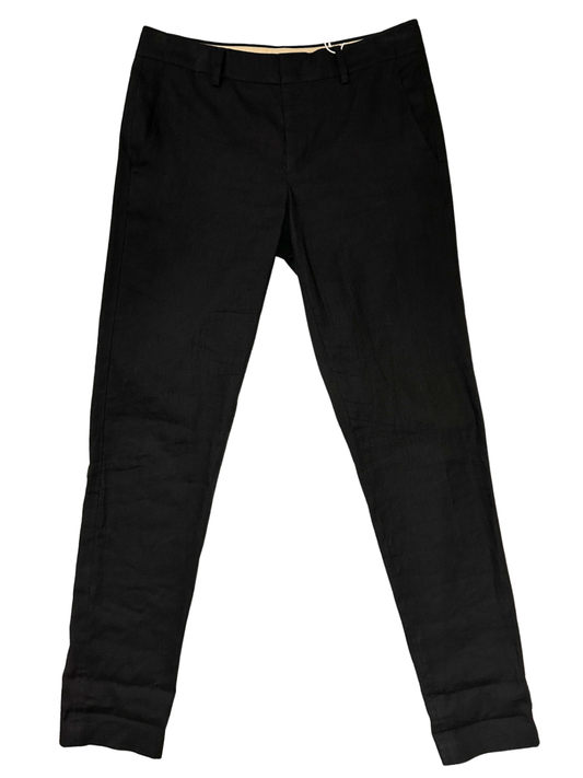 Linen Blend Trouser Black / Size 2