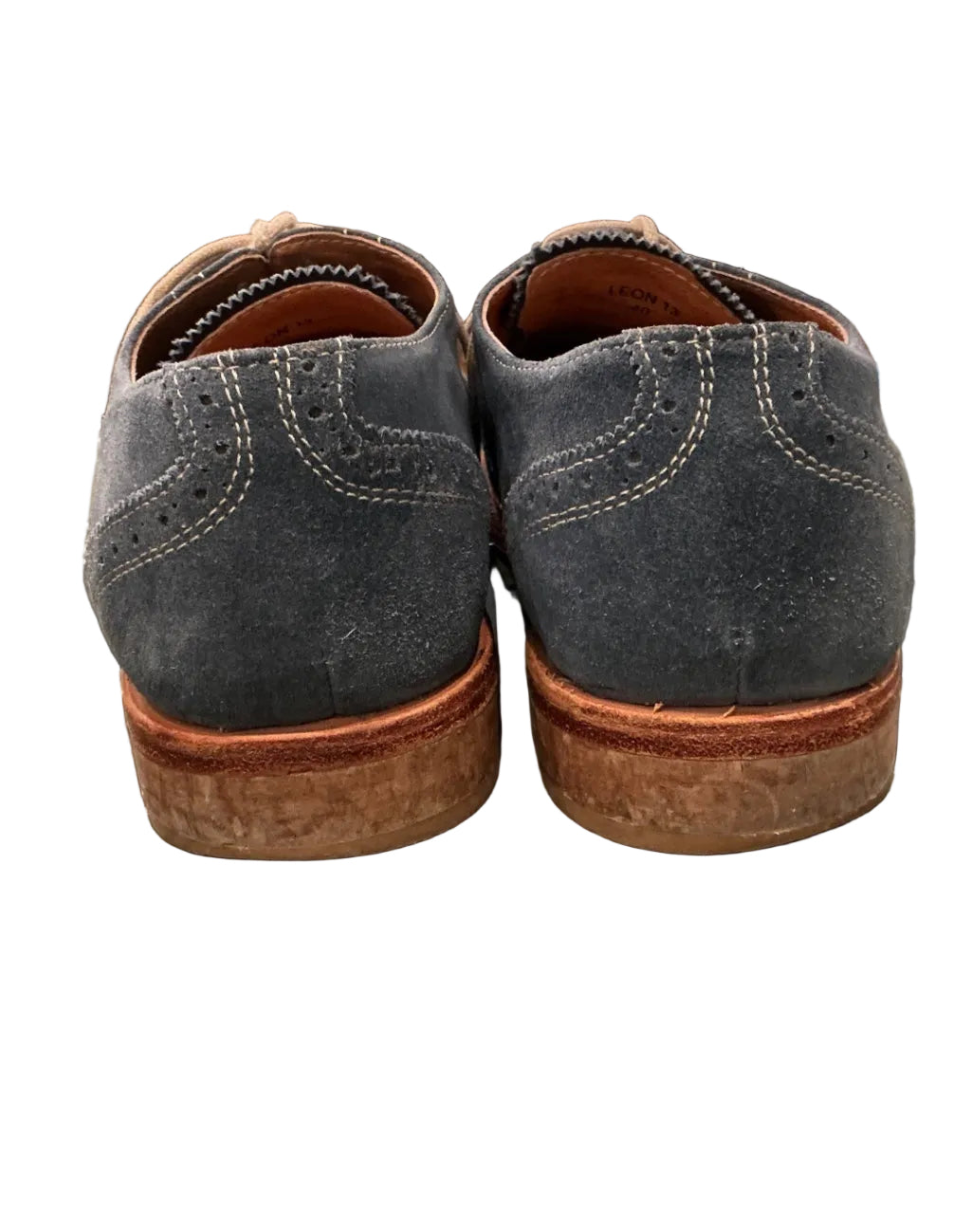 Suede Leon Brogue Shoe Blue / Size 40
