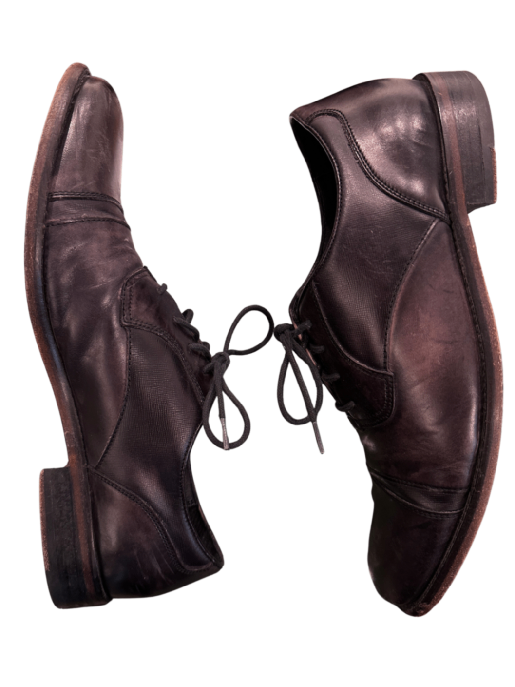 Cap Toe Dress Shoe Worn In Brown / Size 8