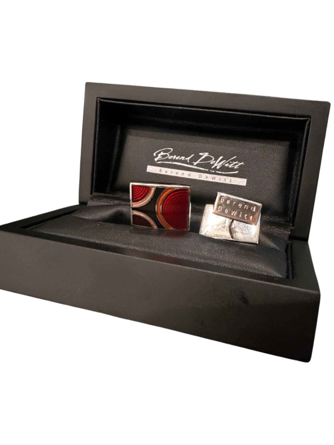 Red Enamel Cufflinks / One Size