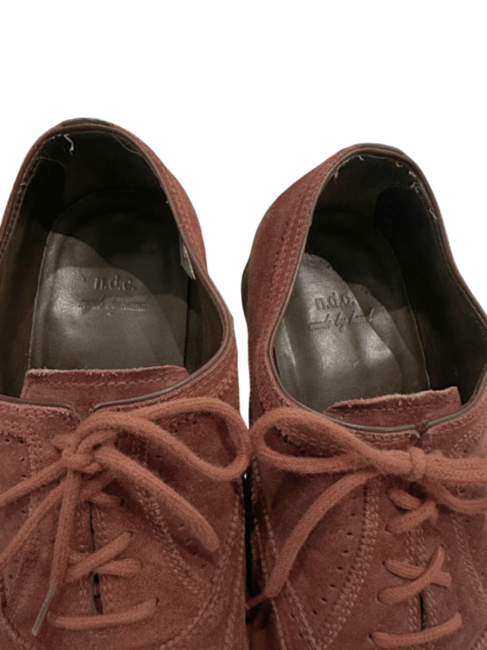 Wing Tip Suede Oxford Shoe Burgundy / Size 40