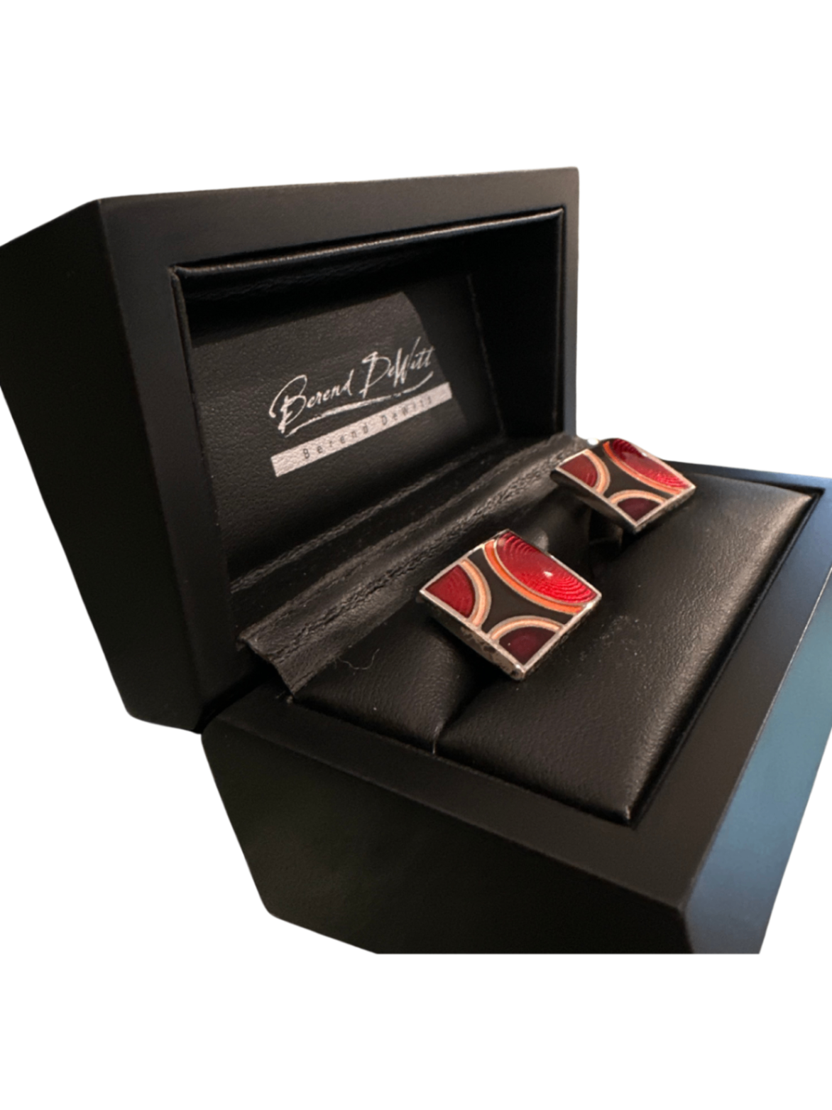 Red Enamel Cufflinks / One Size