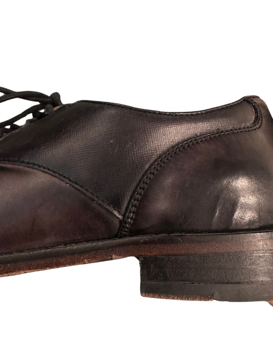 Cap Toe Dress Shoe Worn In Brown / Size 8