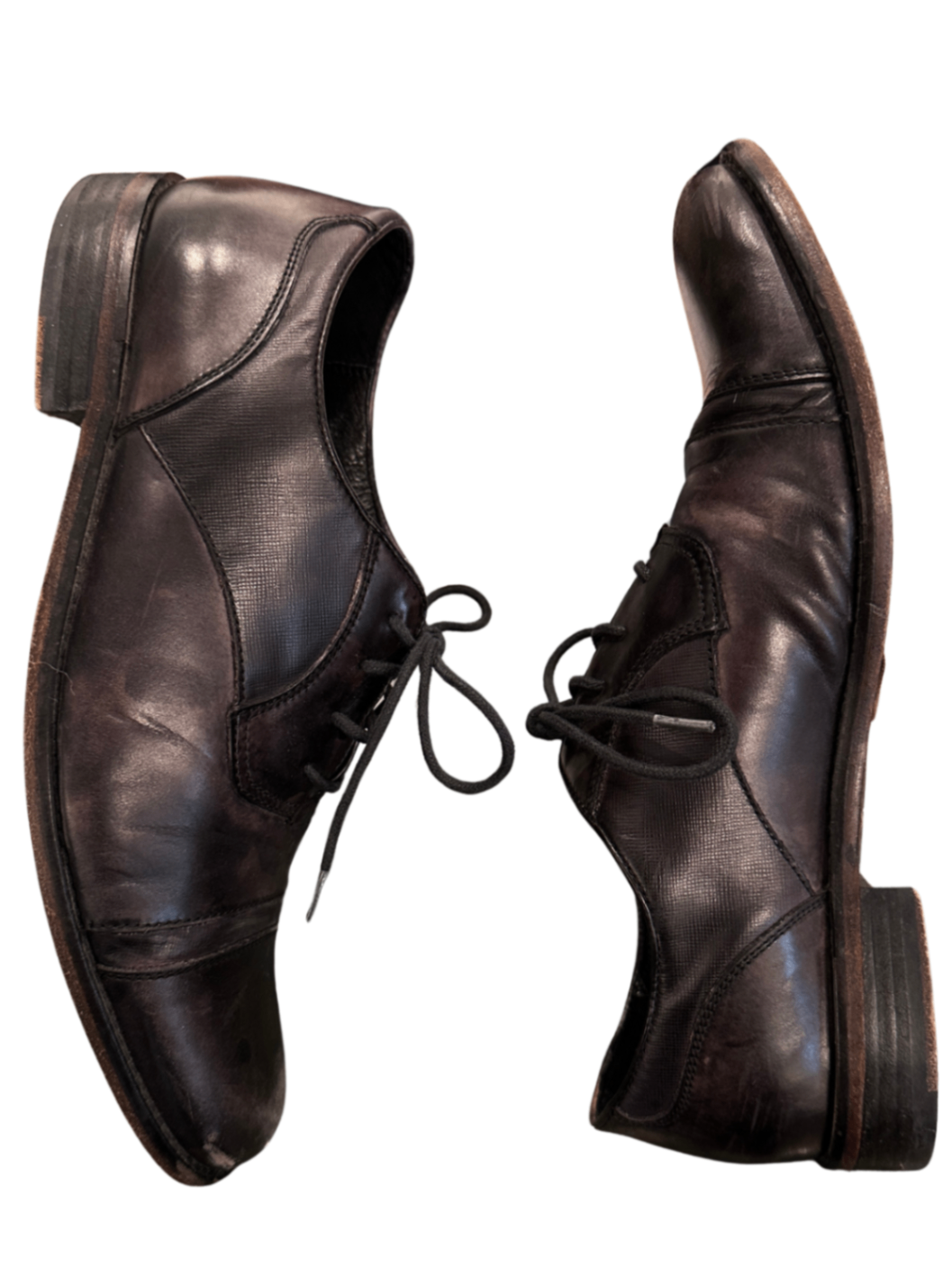 Cap Toe Dress Shoe Worn In Brown / Size 8