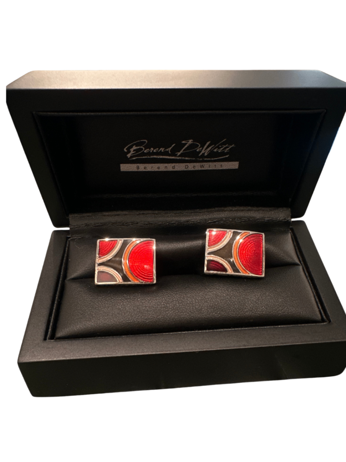 Red Enamel Cufflinks / One Size