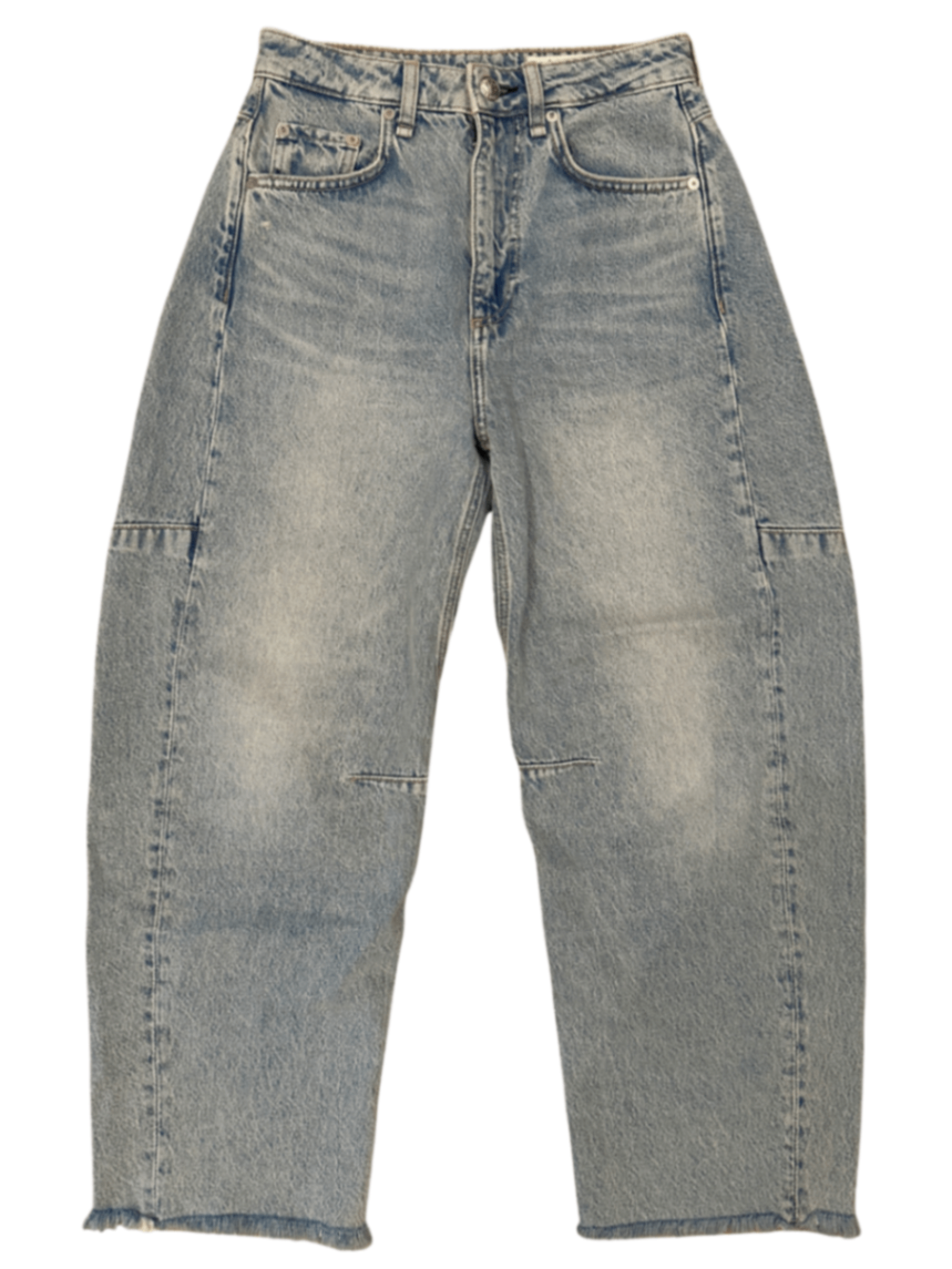 Charlie High Rise Barrel Crop Jean Lou / Size 23