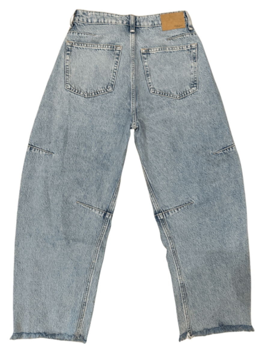 Charlie High Rise Barrel Crop Jean Lou / Size 23
