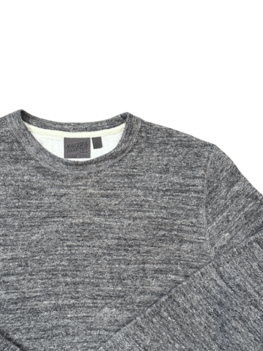 Vintage Double Face Slim Crew Charcoal / Size M