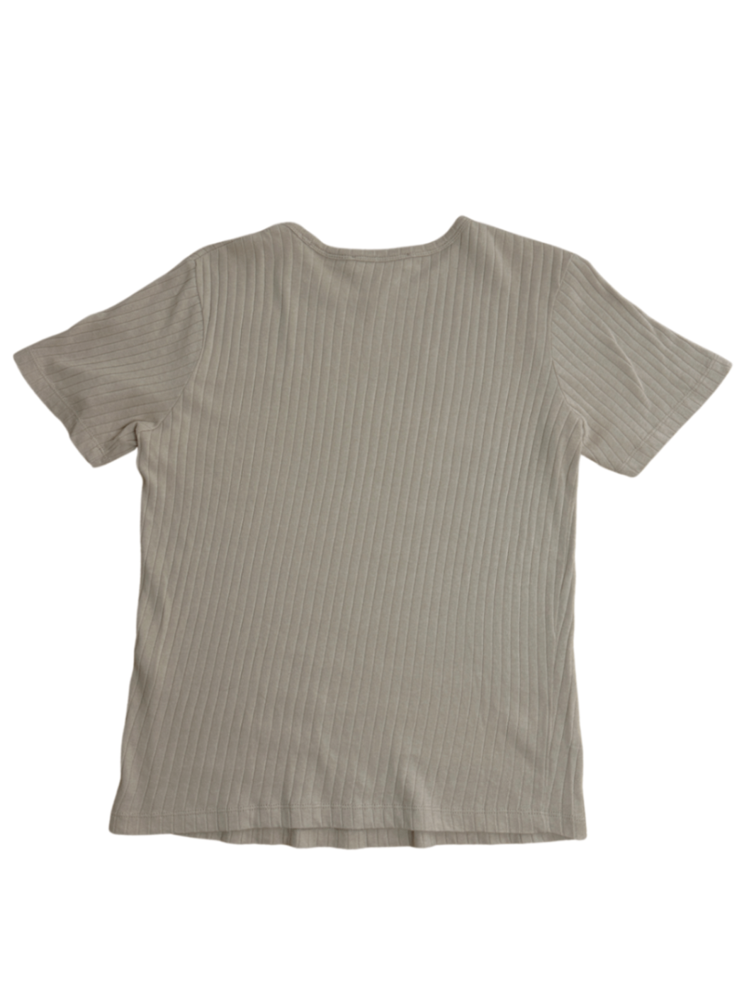 Rib Crewneck Tee Cafe Au Lait / Size XS