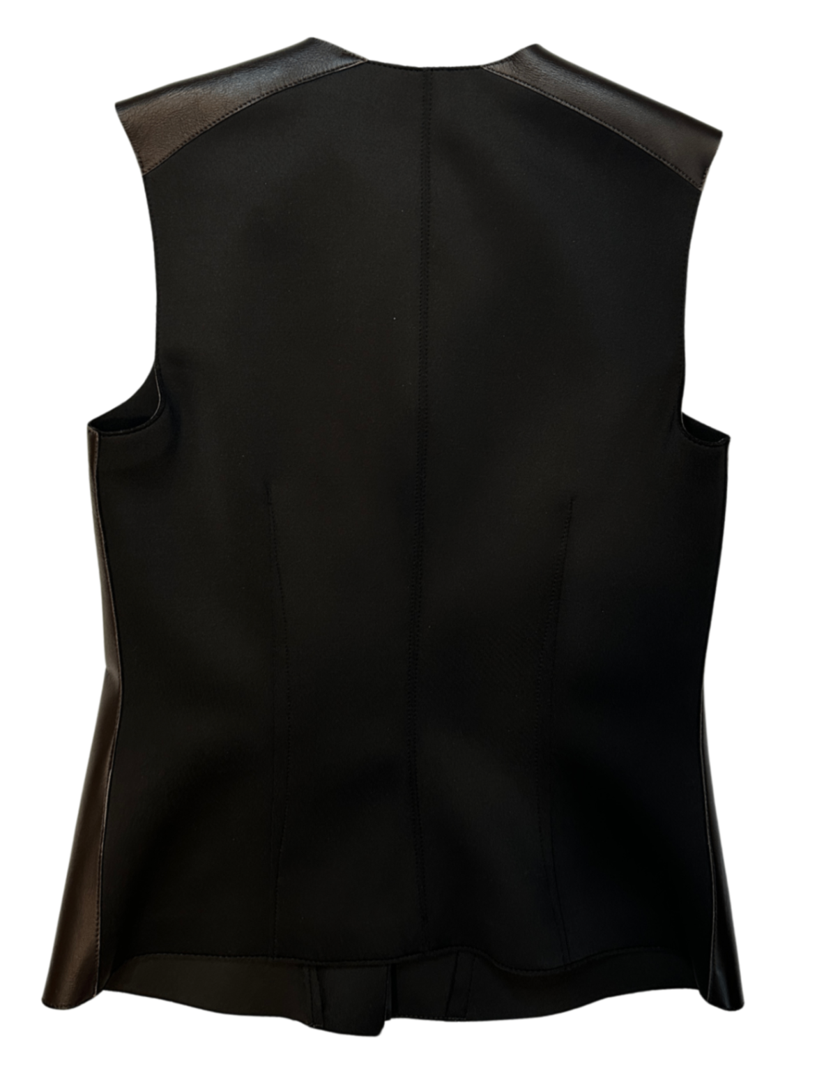 Marjorie Lamb Leather Vest Chocolate / Size 8