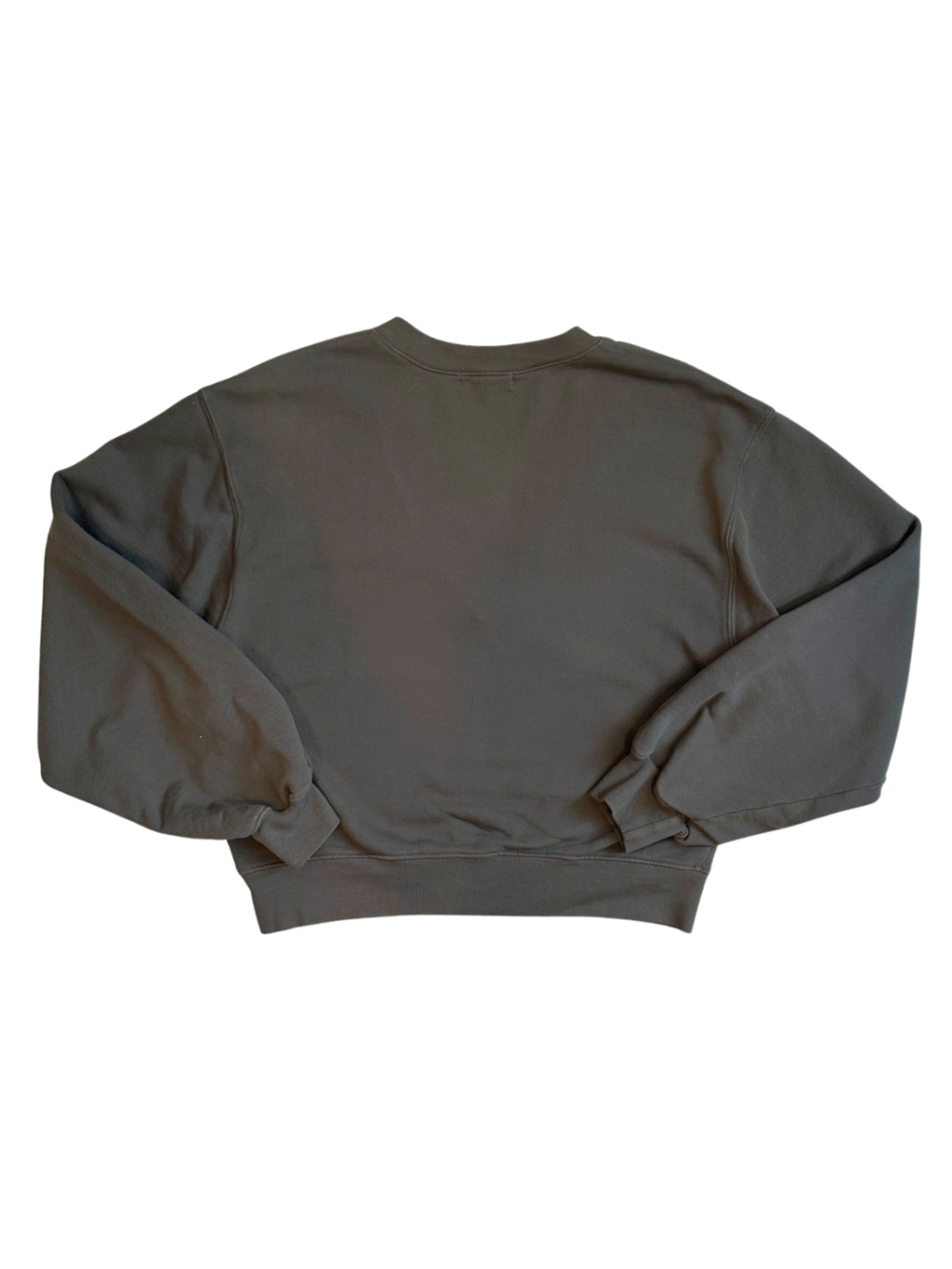 Low V-Neck Crop Sweater Khaki Green / Size S