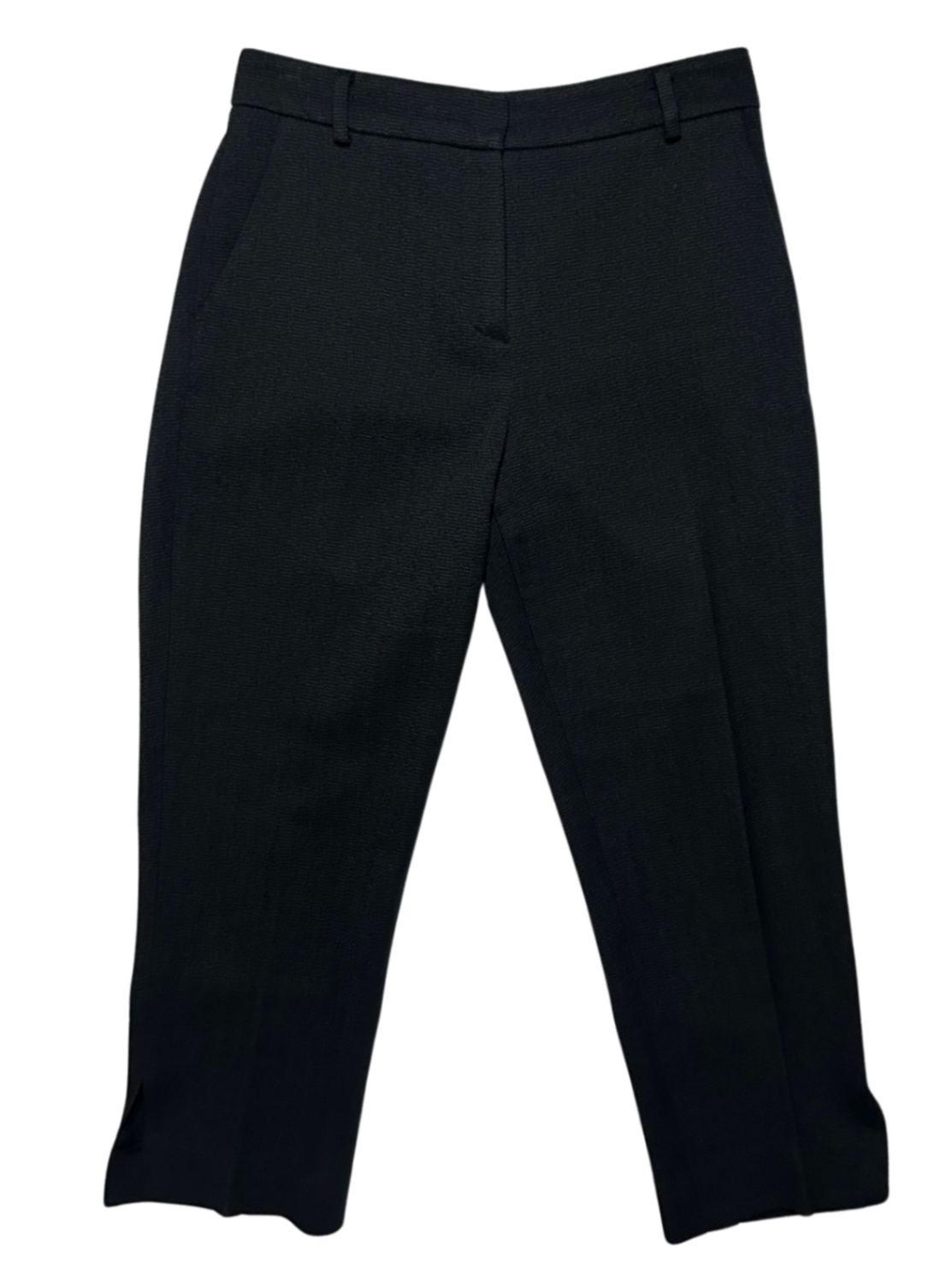 Textured Crop Pant Black / Size 8