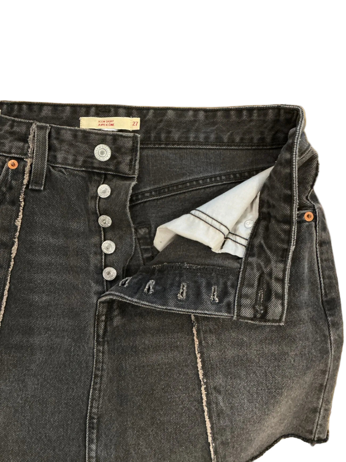 Recrafted Icon Denim Skirt Black / Size 27