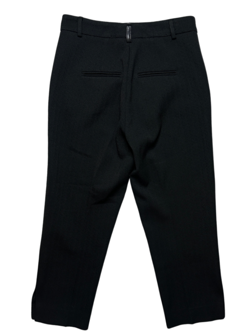 Textured Crop Pant Black / Size 8