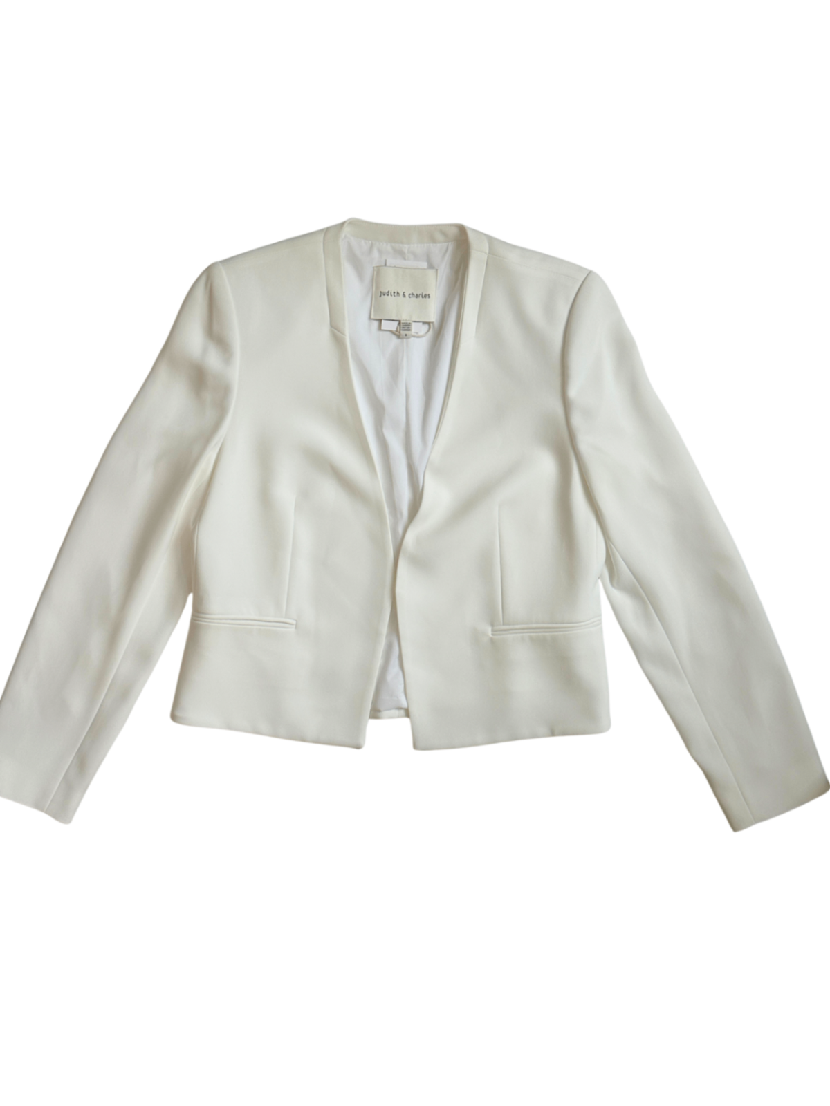 Open Front Blazer White / Size 8