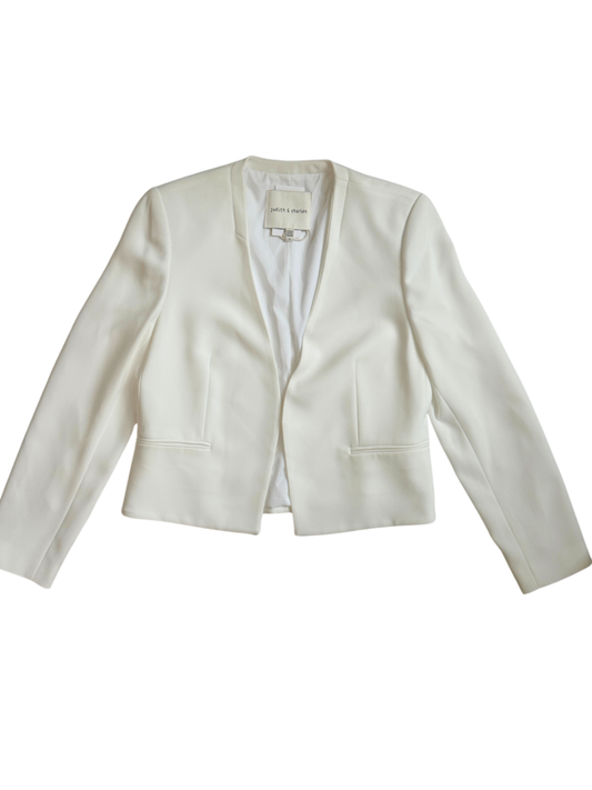 Open Front Blazer White / Size 8