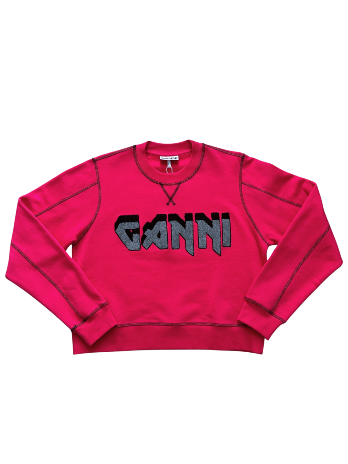 Fuzzy Logo Sweatshirt Fuschia / Size M