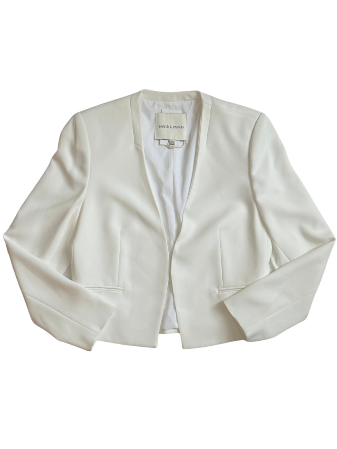 Open Front Blazer White / Size 8