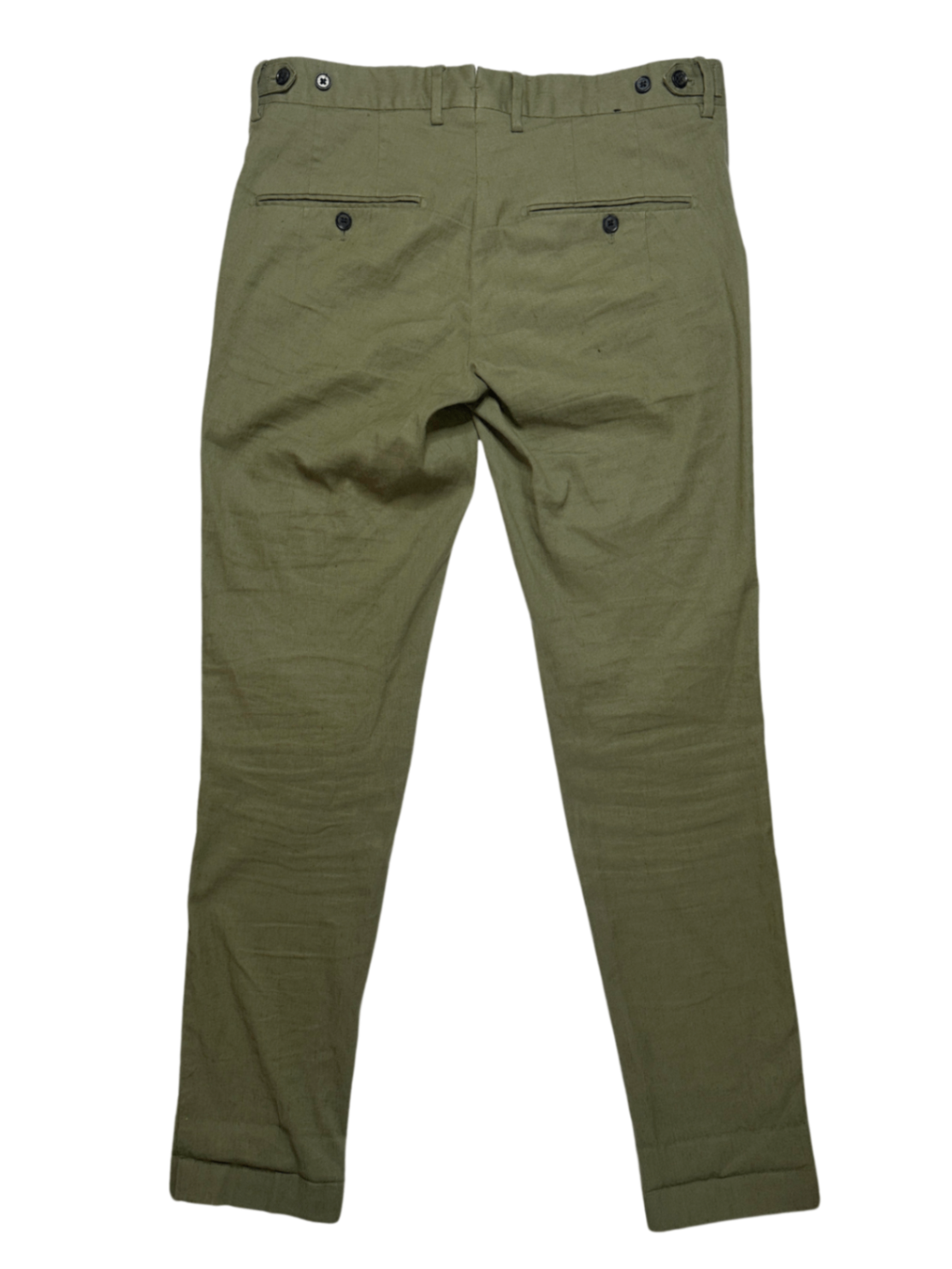 Grant Cotton Linen Stretch Pant Olive / Size 32