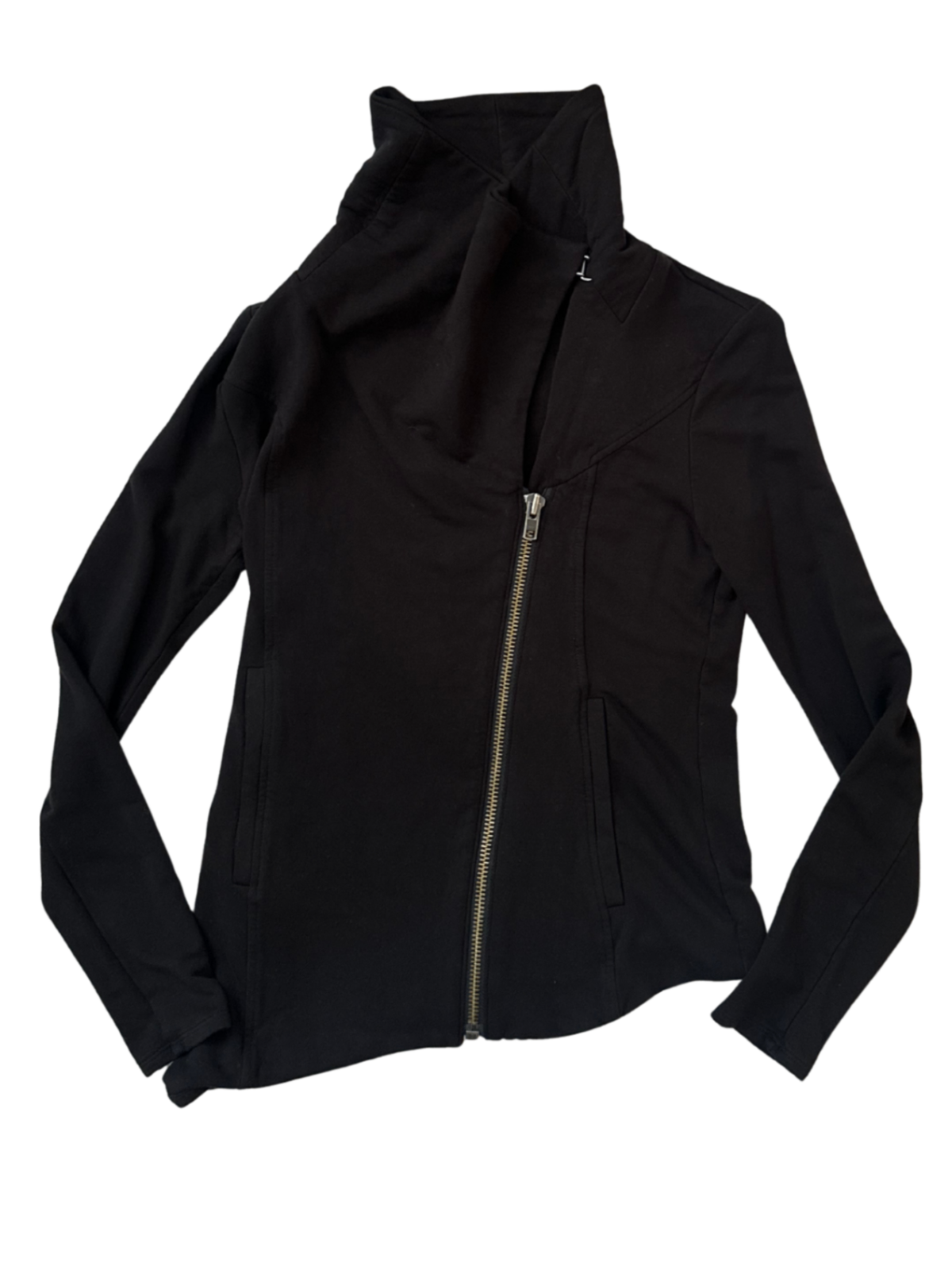 Asymmetric Zip Jacket Black / Size XS