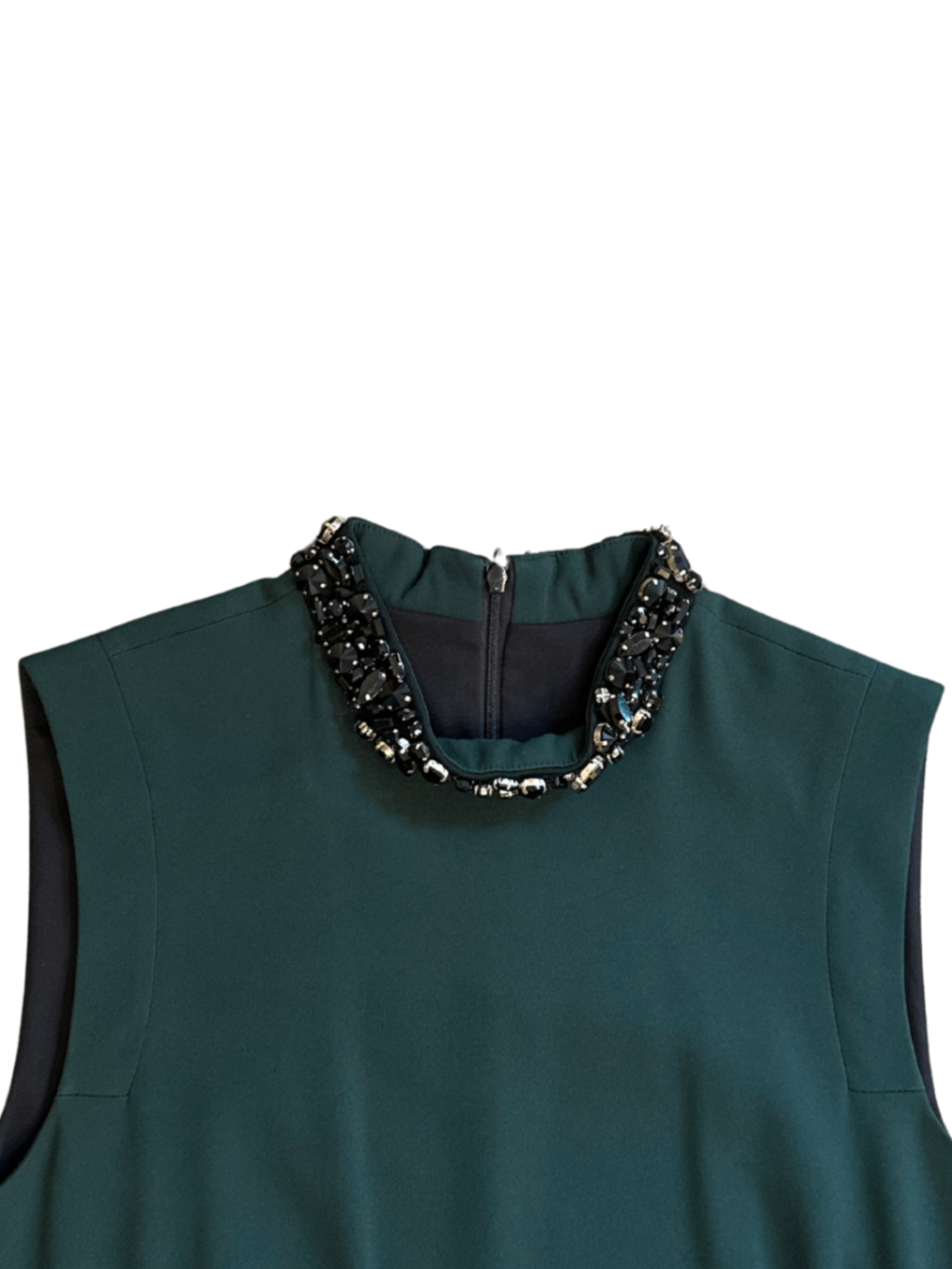 Jewel Neckline Dress Emerald Green / Size 4