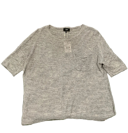 Side Split Linen Top Grey / Size XS