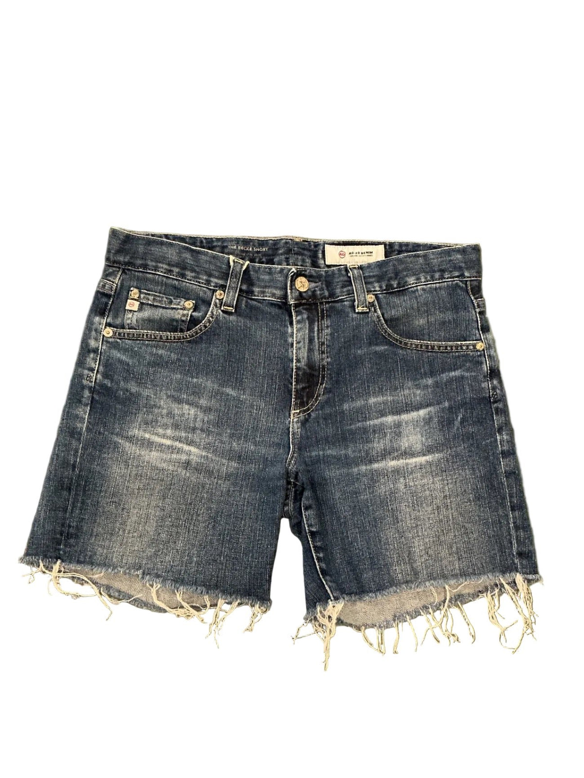 Becke Relaxed Cut-Off Denim Short / Size 27