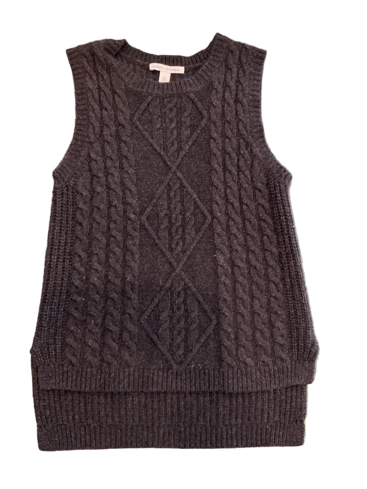 Diamond Stitch Sweater Vest Charcoal / Size XS