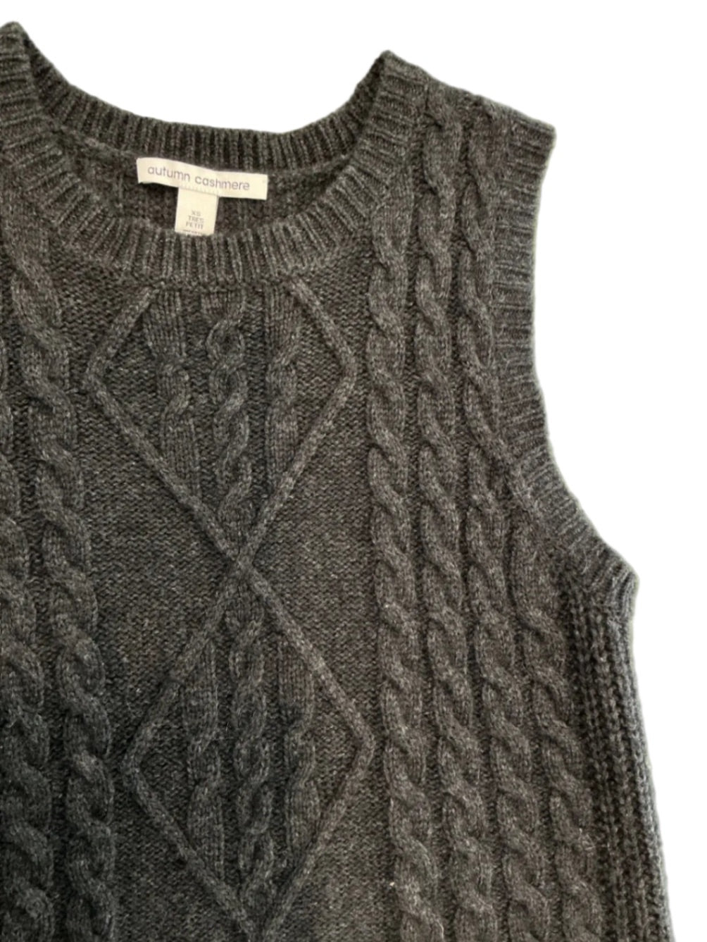 Diamond Stitch Sweater Vest Charcoal / Size XS