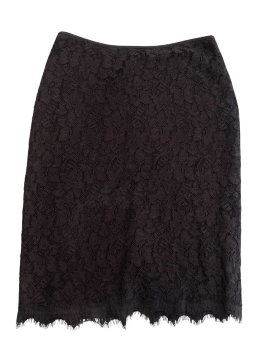 Scotia Lace Pencil Skirt Black / Size 6