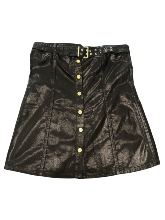 Black Foil Denim Corsage / Size 42