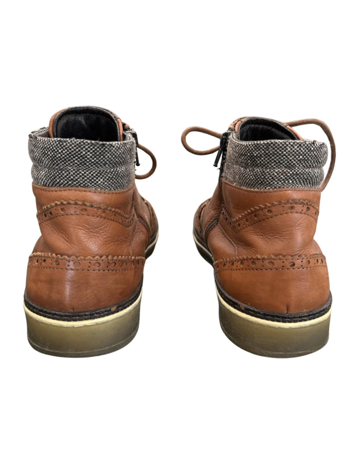 Wingtip Brogue High Top Sneaker Tobacco / Size 11