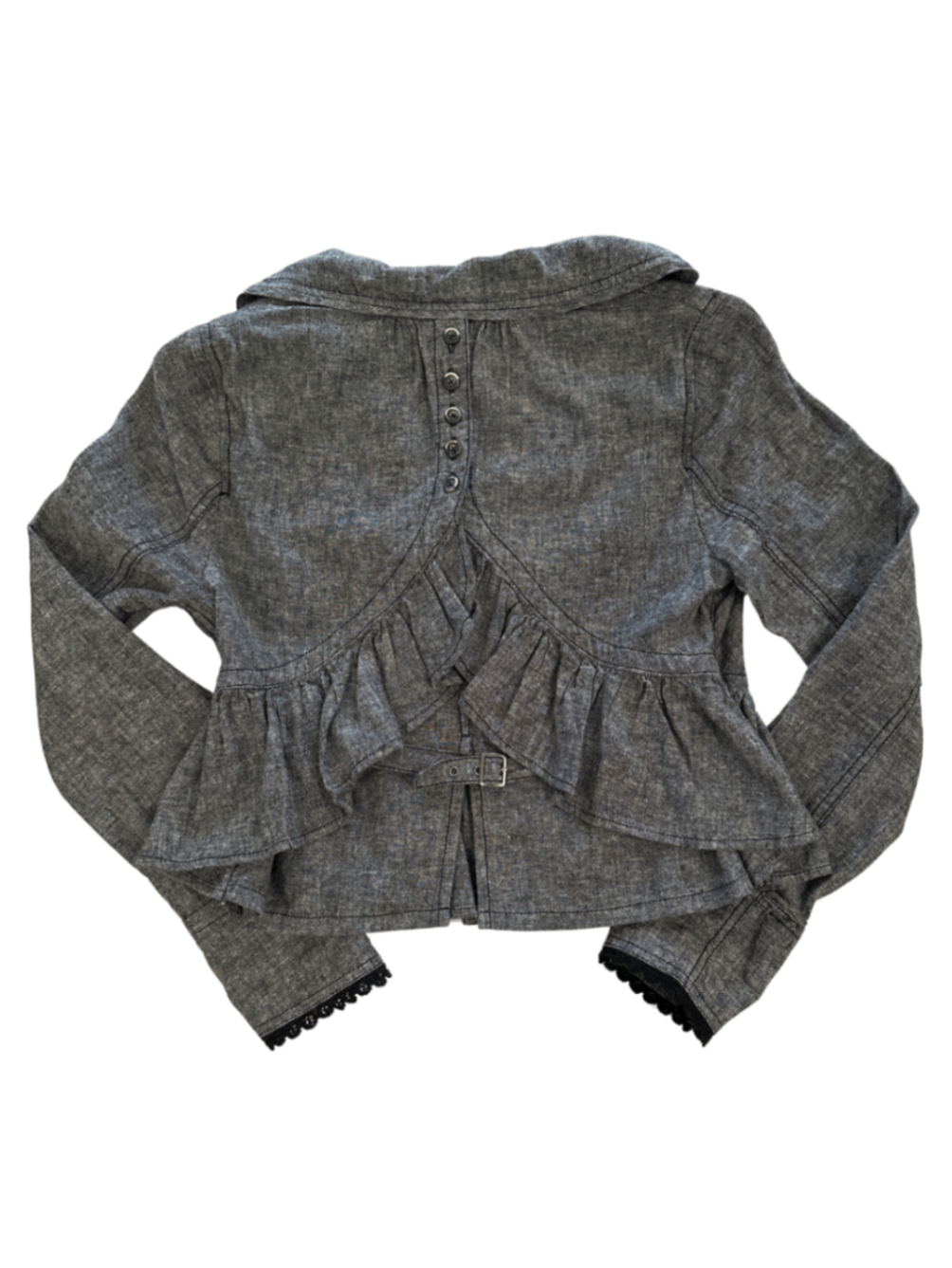 Cropped Peplum Jacket Grey / Size XS