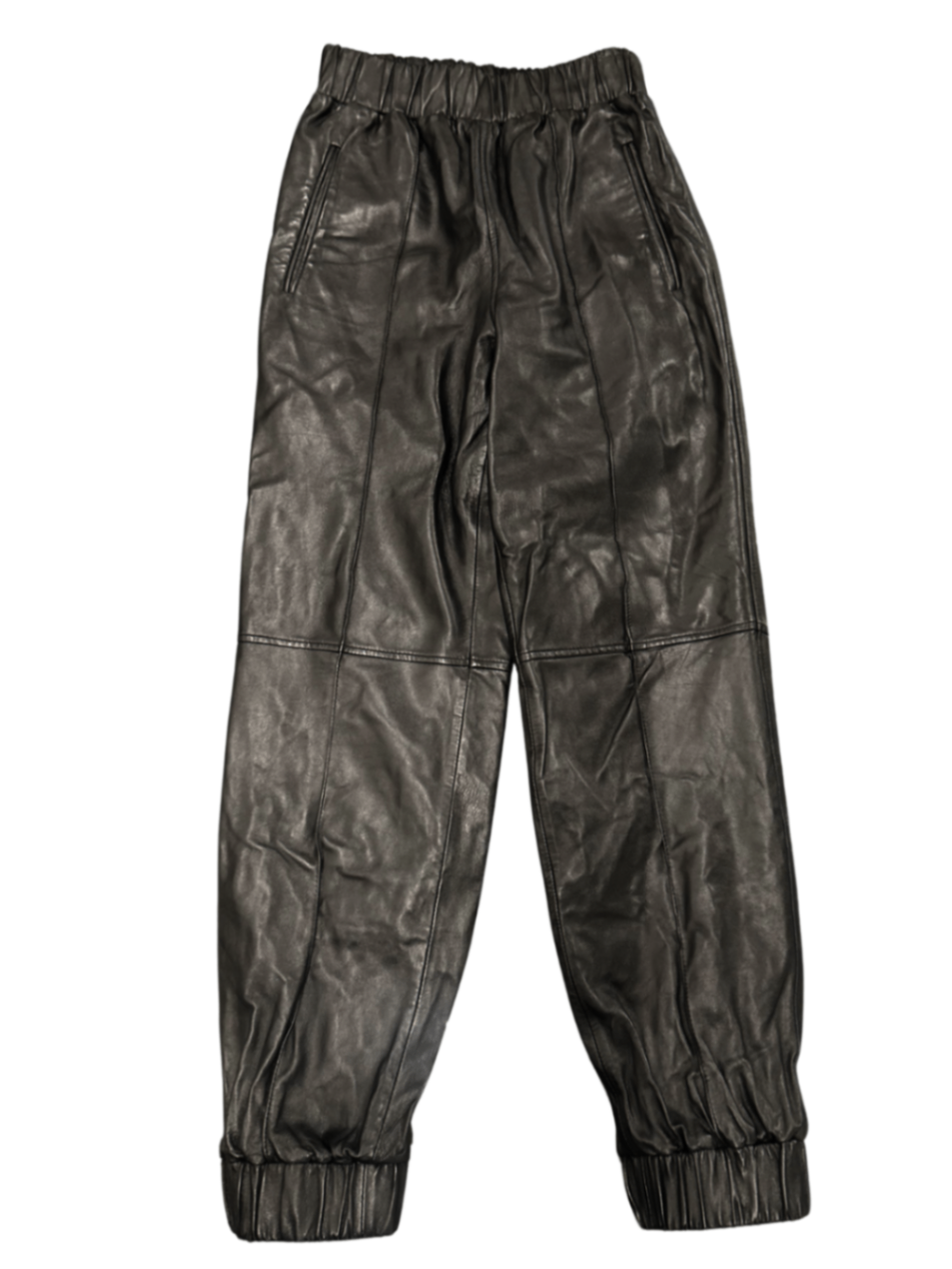 Lamb Leather Jogger Black / Size 32