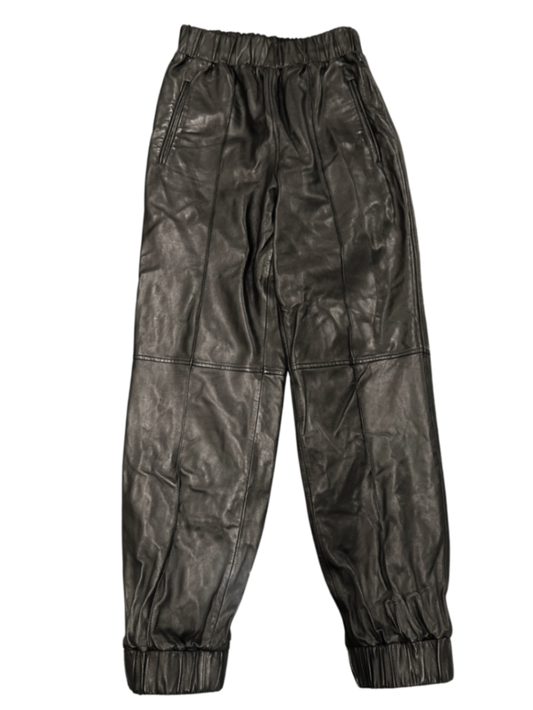 Lamb Leather Jogger Black / Size 32