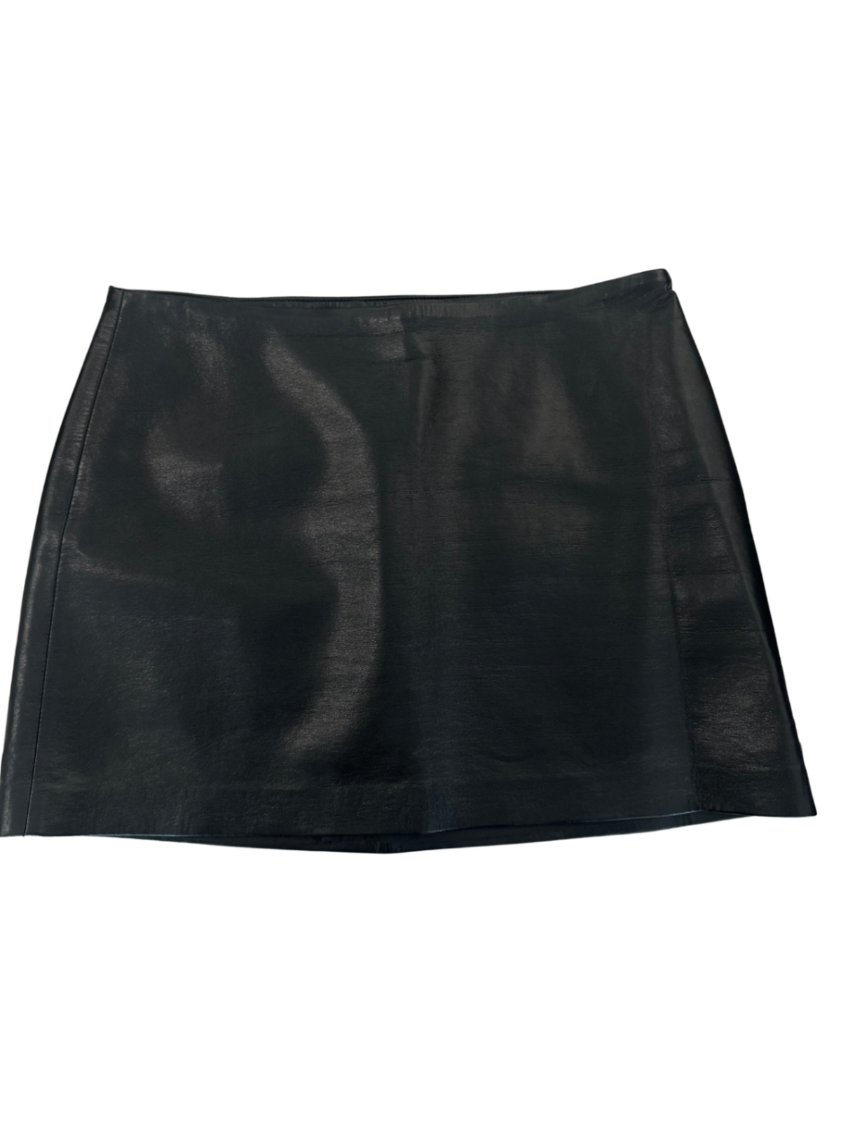 Agda Recycled Leather Mini Skirt Detox / Size 27