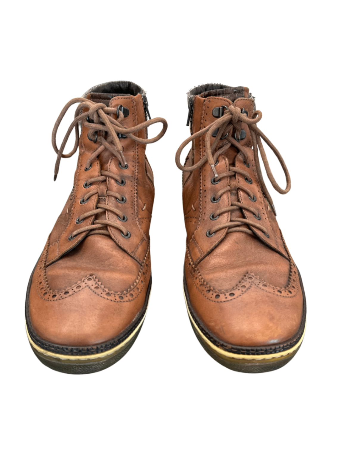 Wingtip Brogue High Top Sneaker Tobacco / Size 11