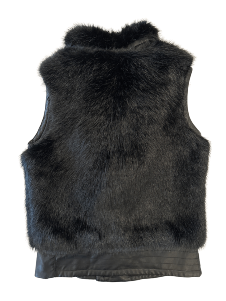 Faux Fur Vest Black (as is) / Size S