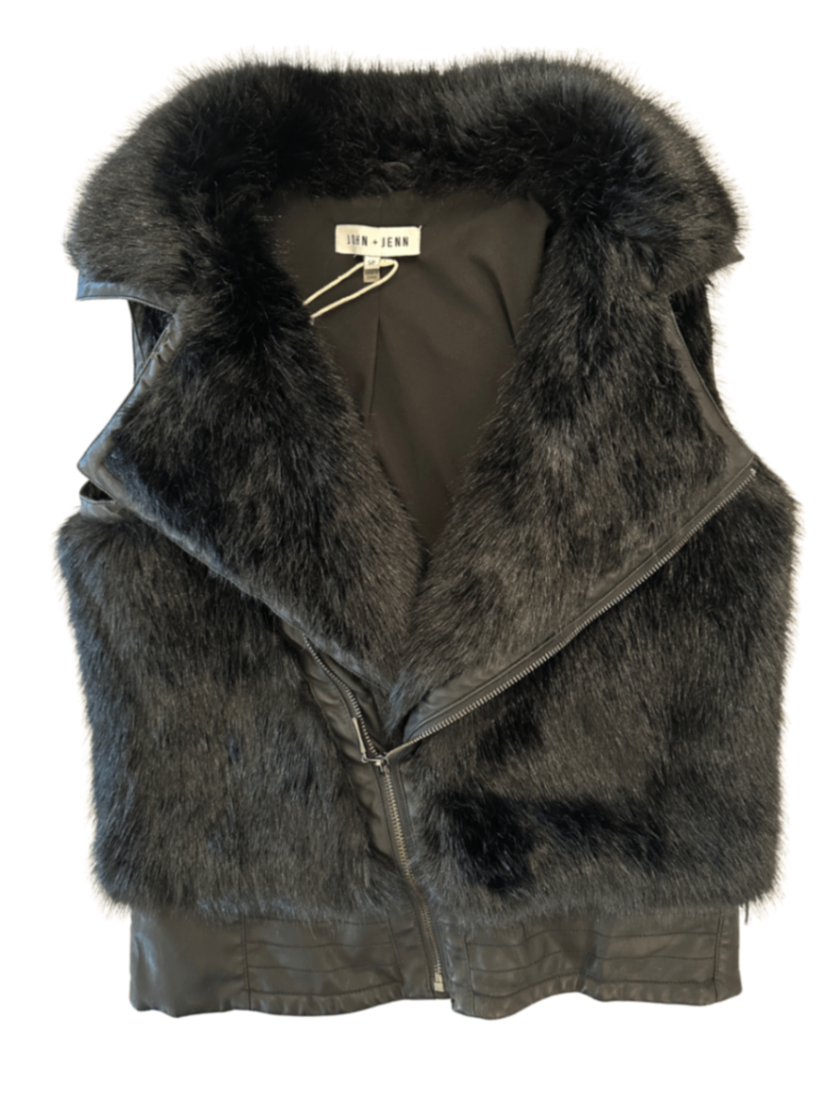 Faux Fur Vest Black (as is) / Size S