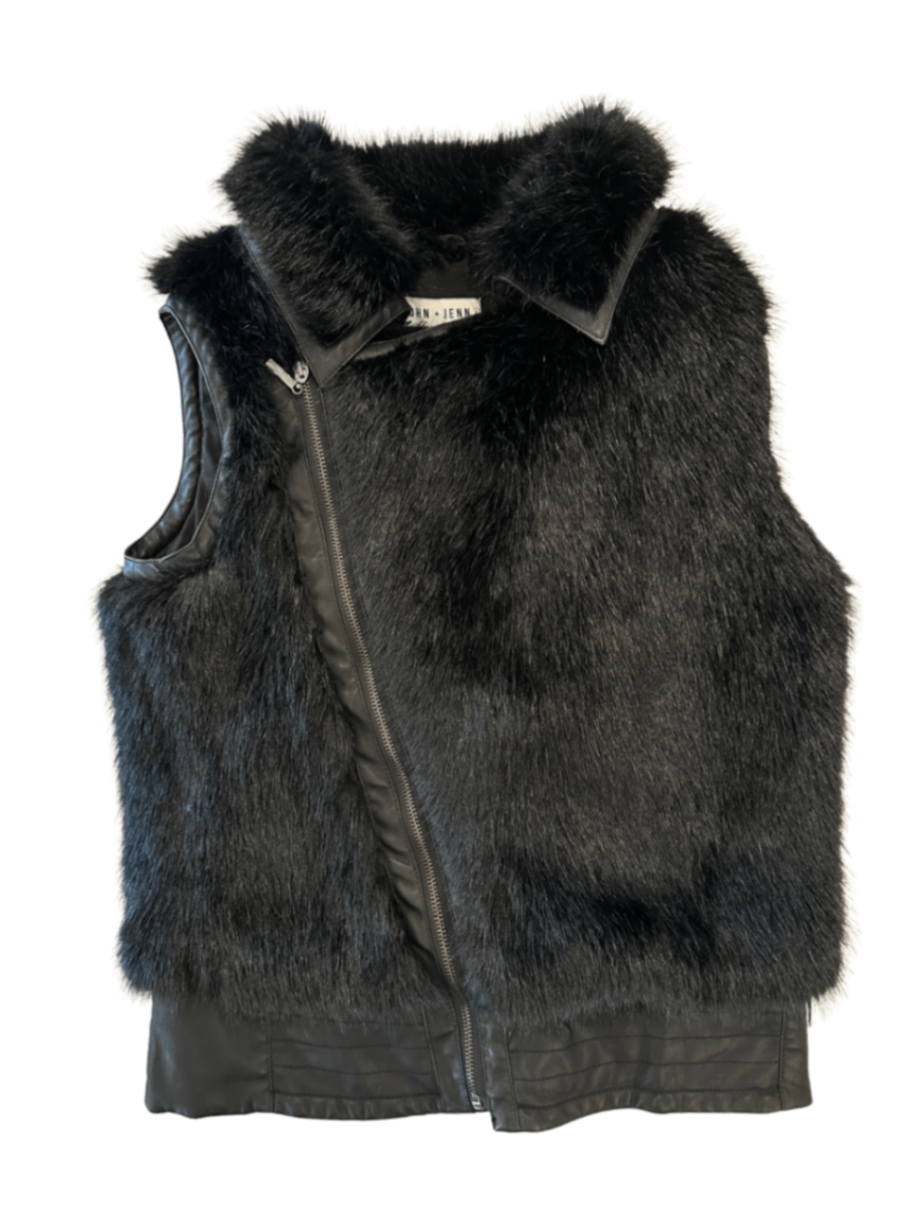 Faux Fur Vest Black (as is) / Size S