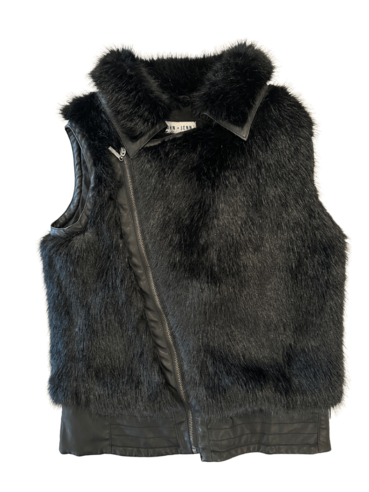 Faux Fur Vest Black (as is) / Size S