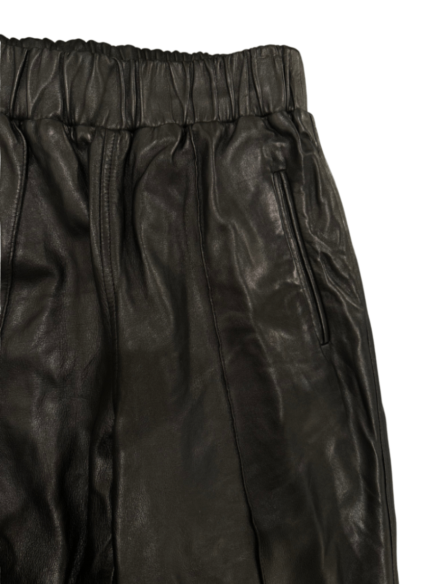 Lamb Leather Jogger Black / Size 32