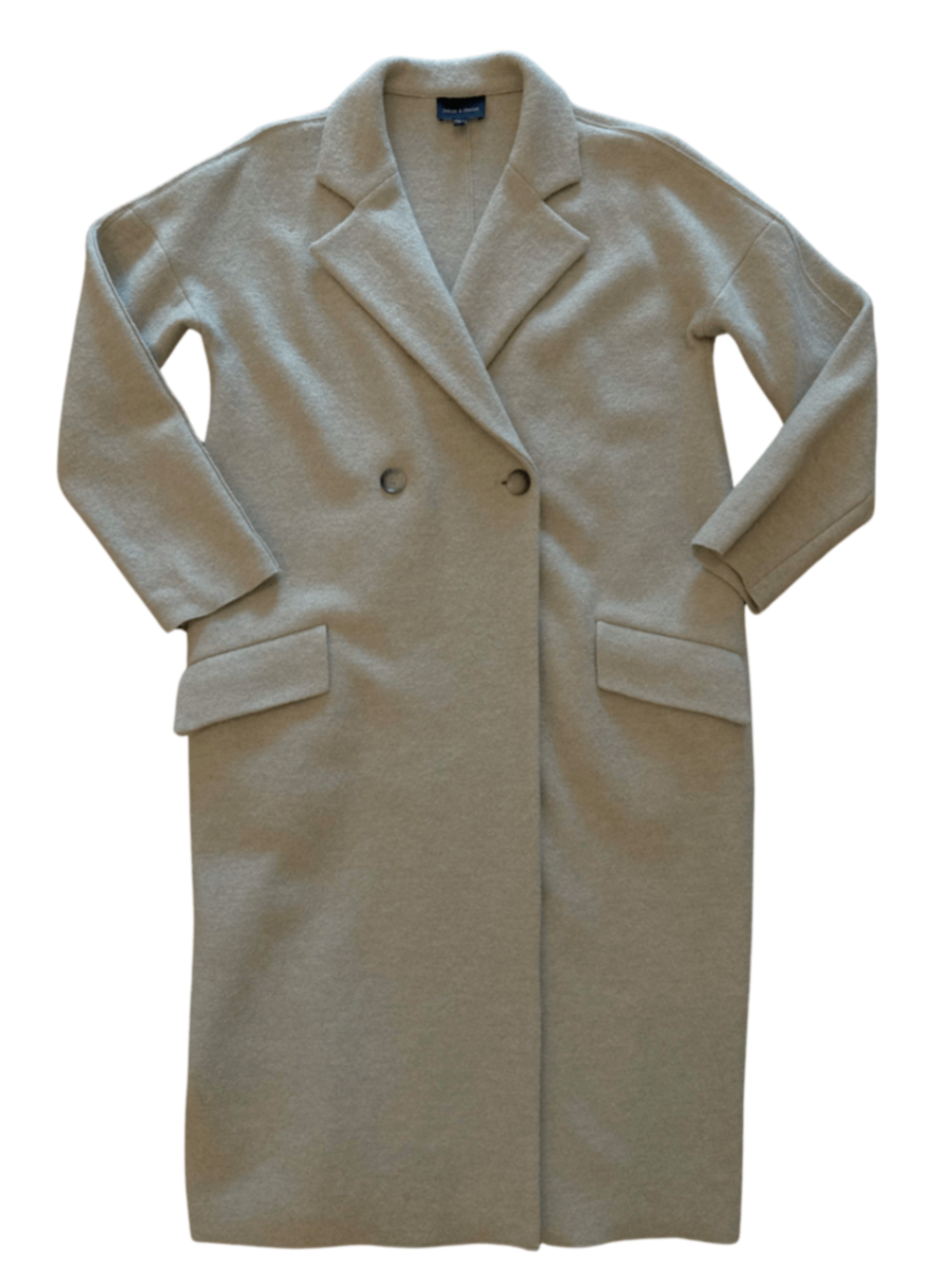 Double Breasted Wool Coat Oyster / Size 8