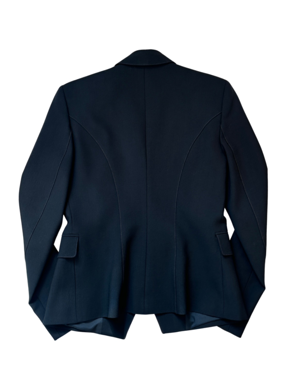 Double Breasted Top-Stitch Blazer Black / Size 4