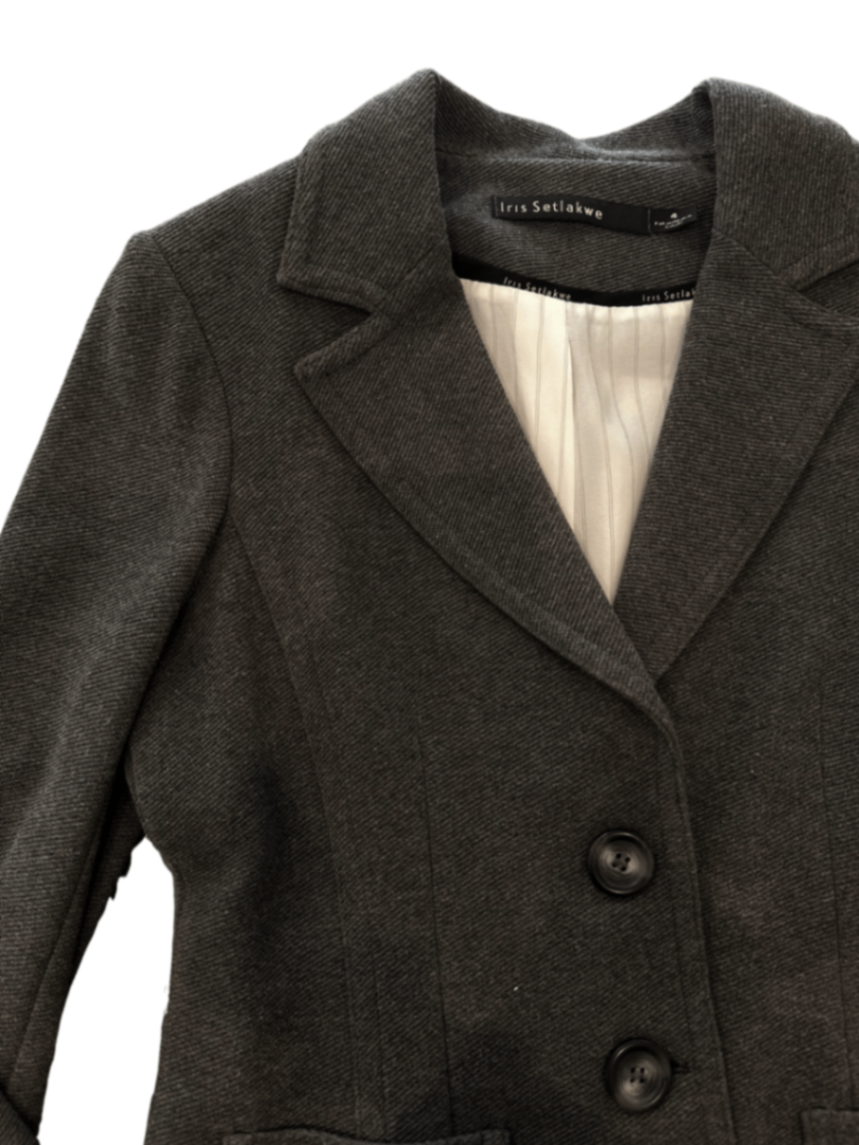 Double Pocket Blazer Textured Grey / Size 4