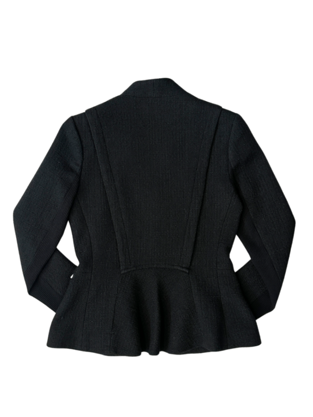 Single-Button Tailored Blazer Textured Black / Size 4