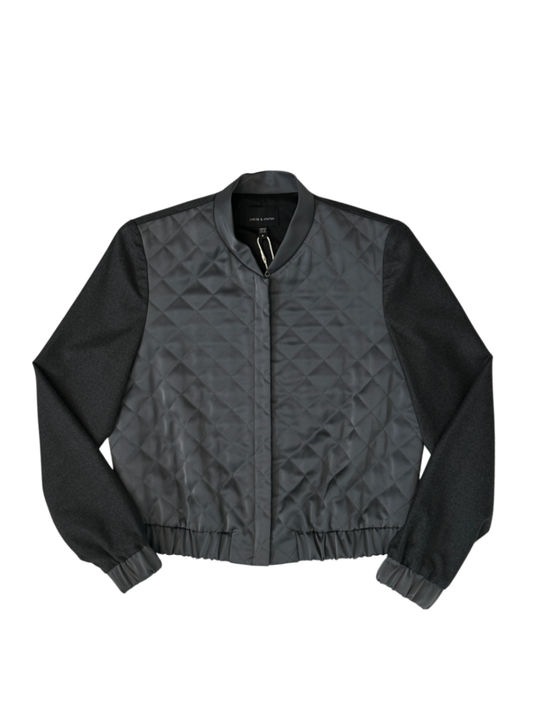 Tell Matte Satin Bomber Jacket Grey / Size 8
