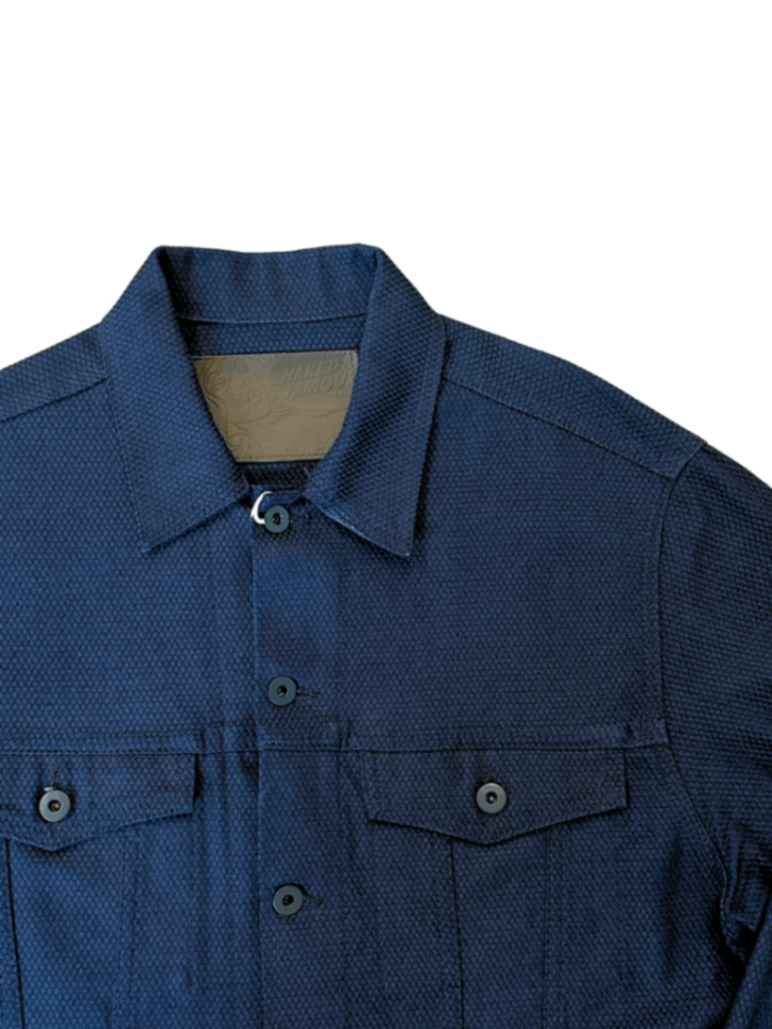 Denim Jacket Stretch Sashiko / Size XL