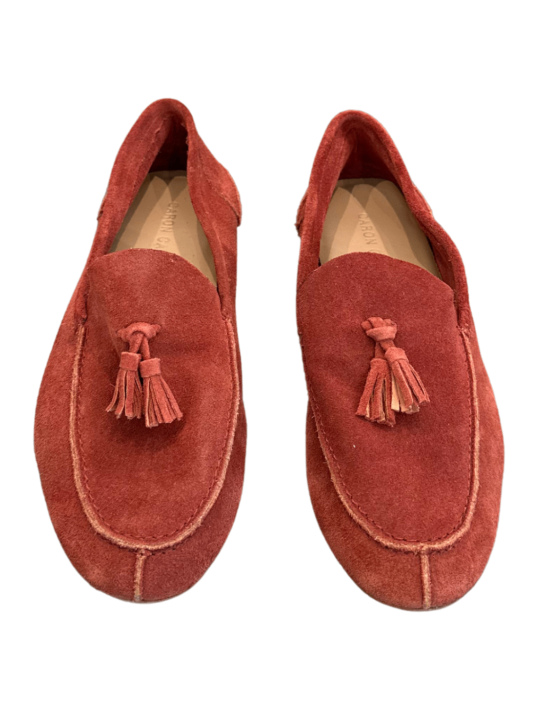 Suede Tassel Loafers Rust / Size 38.5