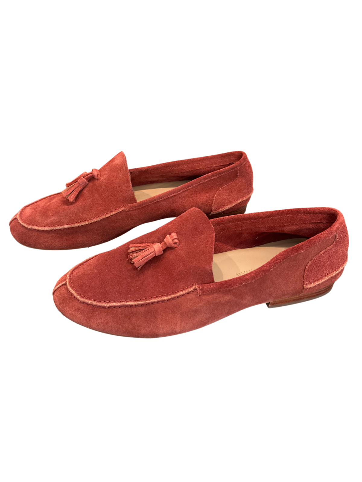 Suede Tassel Loafers Rust / Size 38.5